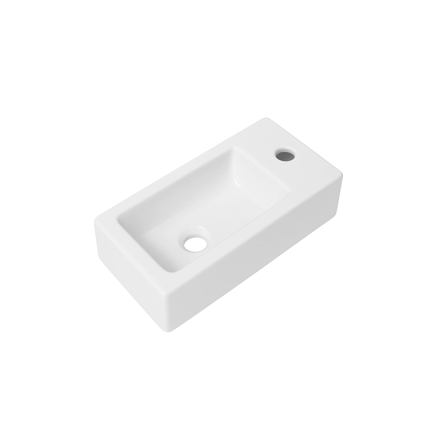 DutchLine-Crea-Mini-Fontein-Glans-Wit-Kraangat-Rechts-S9002R