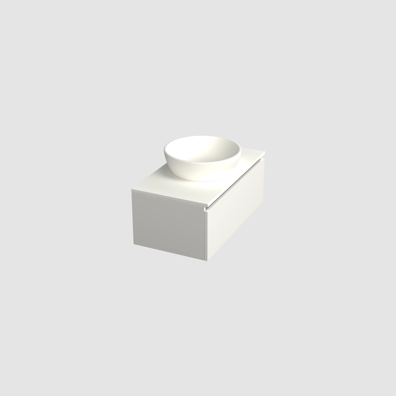 Dutchline-Badmeubel-Onderkast-Glans-Wit-80x46cm-1-Lade-1-Uitsparing