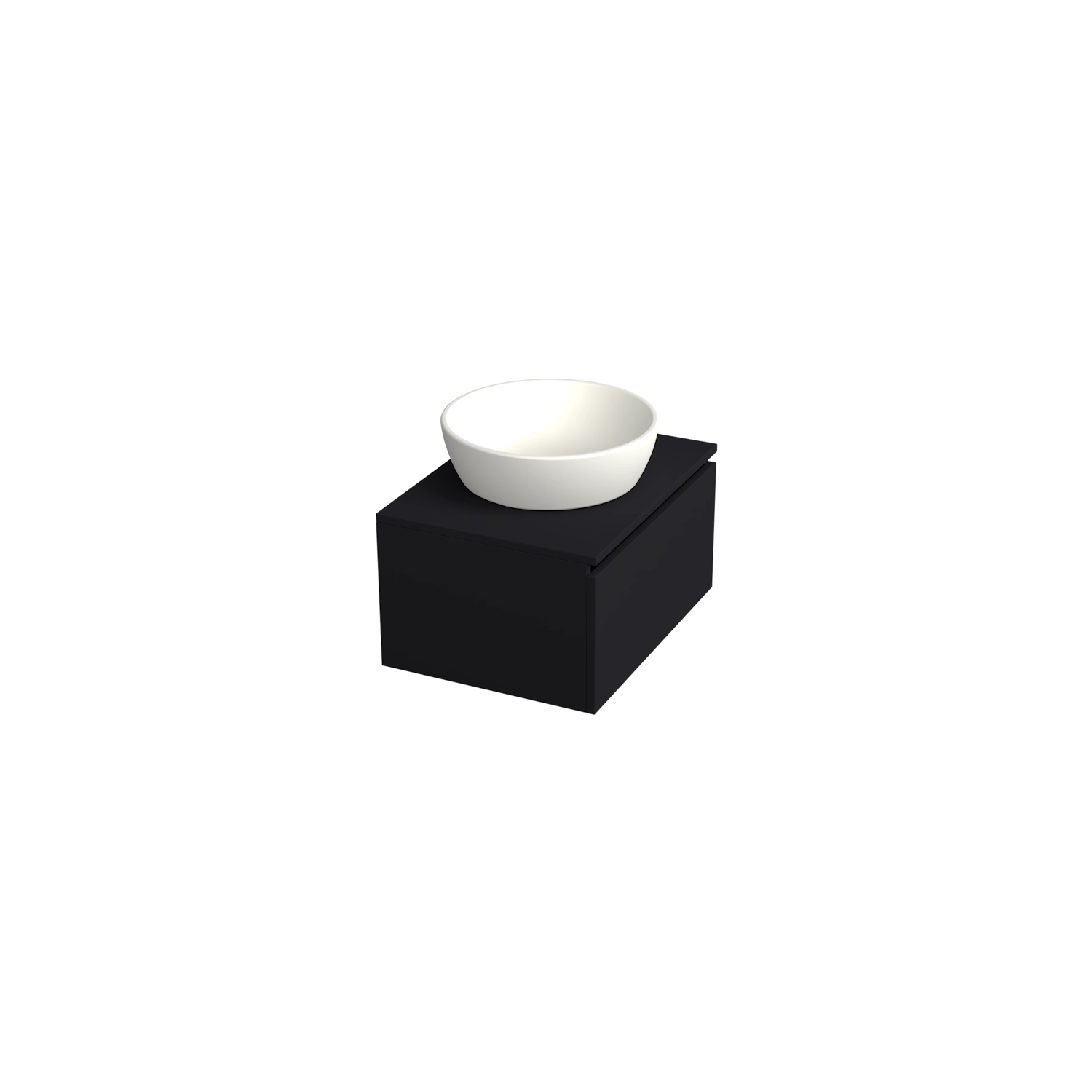Dutchline-Badmeubel-Onderkast-Mat-Zwart-60x46cm-1-Lade-1-Uitsparing-1
