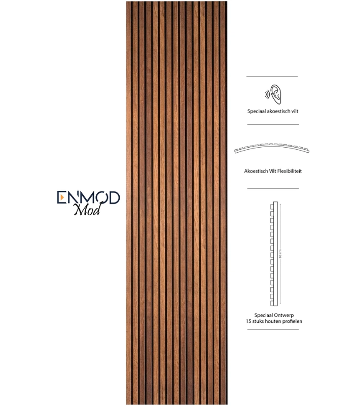 Akupanel Mod 240×60 cm – Walnoot